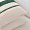 Set of 2 Dark Green Boho Throw Pillow Covers 18x18 Inch, Vintage Forest Green Decorative Cushion Cases for Couch, Sofa, Bed, Modern Farmhouse Living Room Decor